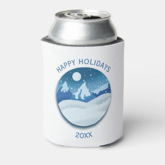 Enfriador De Latas Paisaje helado pacífico personalizado