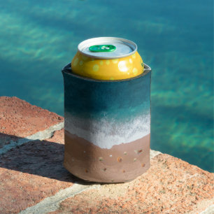 ENFRIADOR DE LATAS PAISAJE MARINO CONCHAS PLAYA VACACIONES DE VERANO 