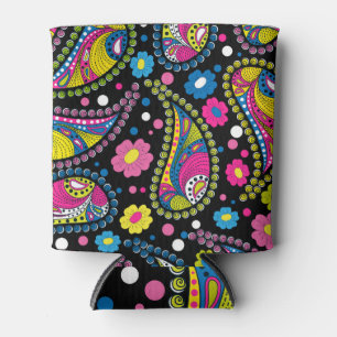 Enfriador De Latas Paisley de estilo tribal, patrón étnico sin fisura
