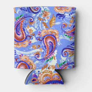 Enfriador De Latas Paisley Handcraft: Watercolor Fondo asiático