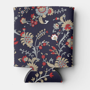 Enfriador De Latas Paisley indio, fondo marino, tradicional.