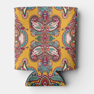 Enfriador De Latas Paisley Ornamental Floral: Bandanna Tradicional