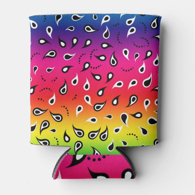 Enfriador De Latas Paisley Rainbow (Anverso)