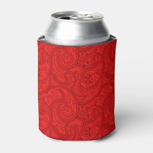 Enfriador De Latas Paisley roja