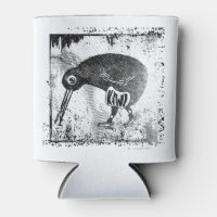 Pájaro kiwi blanco y negro