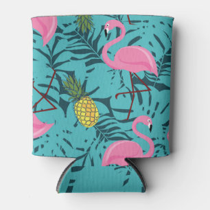 Enfriador De Latas Palm de flamencos rosados: Hawái exótica
