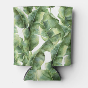 Enfriador De Latas Palm de plátano deja acuarela