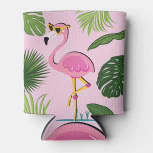 Enfriador De Latas Palm Flamingo deja diseño tropical