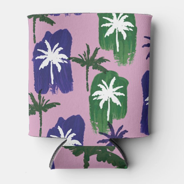 Enfriador De Latas Palm pintada, verde azul marino. (Anverso)