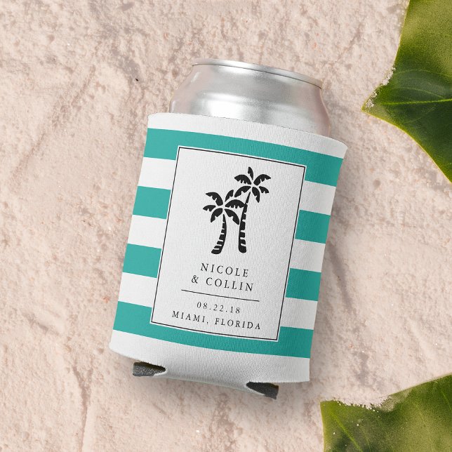 Enfriador De Latas Palm Trepical Moderno Favor de Boda (Subido por el creador)