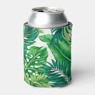 Enfriador De Latas Palm tropical verde Banana Monstera hojas