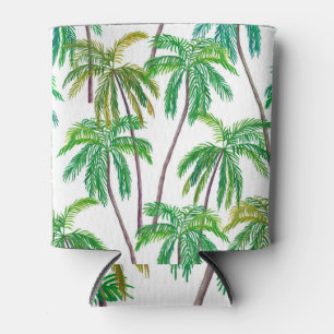 Enfriador De Latas Palmas acrílicas: Textura textil de verano.