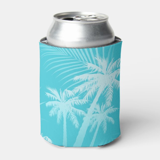 Enfriador De Latas Palmeras de verano Aqua (Lata Anverso)