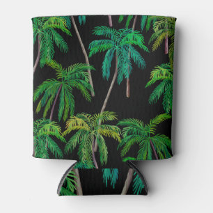 Enfriador De Latas Palmeras: Patrón de verano acrílico.