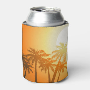 Enfriador De Latas Palmeras tropicales al atardecer