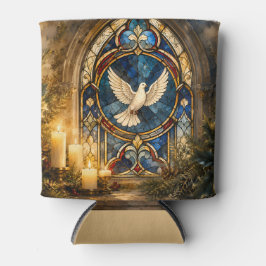 Enfriador De Latas Paloma de Vidrio Emplomado Navidad Ventana