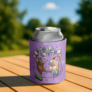 Enfriador De Latas Pancarta de tiempo de Fiesta de ratones bailarines