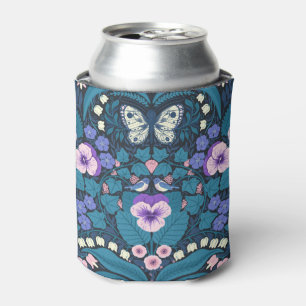 Enfriador De Latas Pansias, pájaros y mariposas