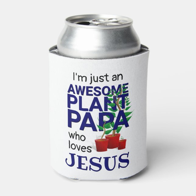 ENFRIADOR DE LATAS PAPA AMA A JESÚS, UNA PLANTA MONOGRÁFICA (Lata Anverso)