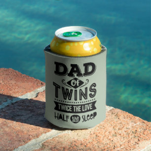 Enfriador De Latas Papá de gemelos dos veces el amor la mitad del sue