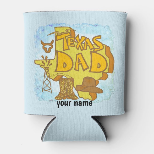 Enfriador De Latas Papá de Texas (Anverso)