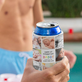 Enfriador De Latas Papá del primer padre lindo | COLLAGE DE FOTOS