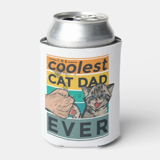 Enfriador De Latas Papá gato más frío (Lata Anverso)