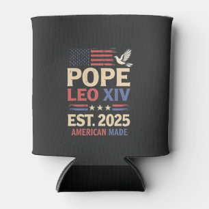 Enfriador De Latas Papa León XIV est. Bandera de los Estados Unidos e
