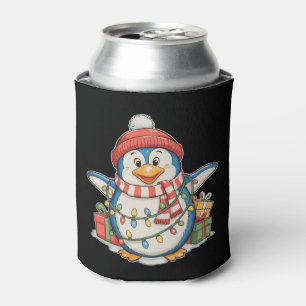 Enfriador De Latas Papá Noel Pingüino Luces de Navidad Festejo Navide