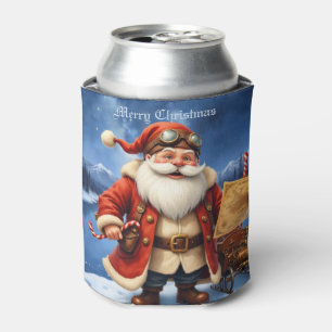 Enfriador De Latas Papá Noel Steampunk – Aventura Navideña Vintage
