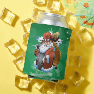 Enfriador De Latas Papá Noel Steampunk Navidad Estilo Vintage