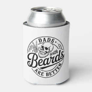 Enfriador De Latas Papás Con Barba Son Mejores Día Del Padre Calavera