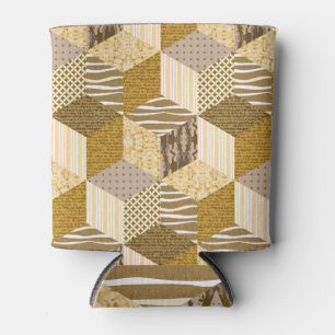 Enfriador De Latas Papel dorado: Sandy Quilt Elegance.