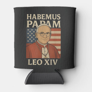 Enfriador De Latas Papel Habemus Papa León XIV Iglesia Cristiana