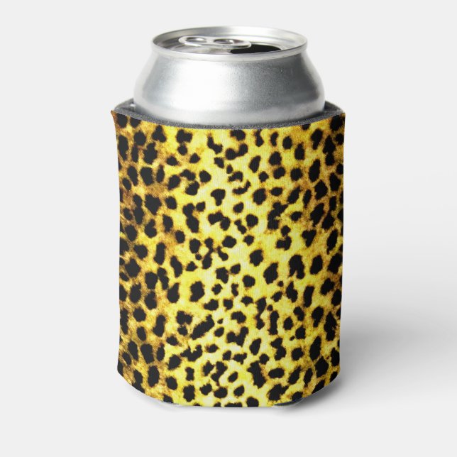 Enfriador De Latas Papel tapiz Leopard Animal Print (Reverso de la lata)