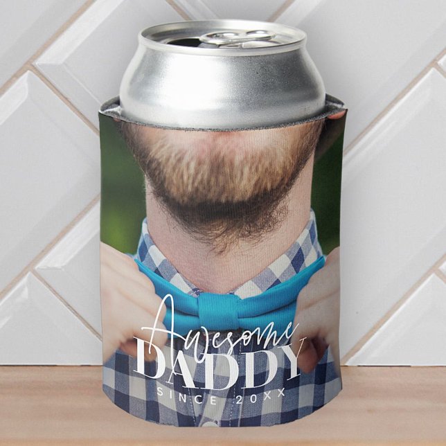 Enfriador De Latas Papi asombroso desde 20XX Sencilla Foto Elegante (Subido por el creador)