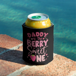 Enfriador De Latas Papi de la fresa dulce cumpleaños