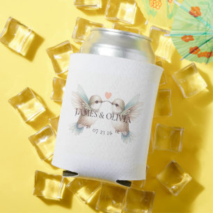 Enfriador De Latas Par Boda de Hummingbirds Adorable