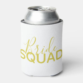 Enfriador de latas para boda Chic Blanco Dorado