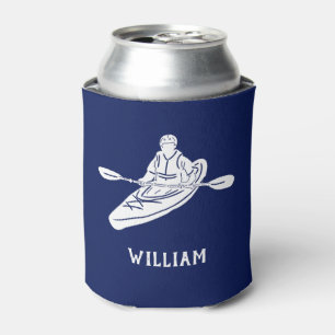 Enfriador De Latas Para Kayakers Navía Personalizada Kayak Azul