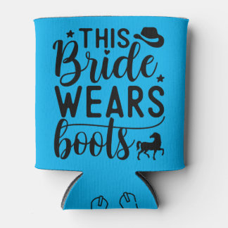 Enfriador De Latas Para la novia de campo - botas y todo
