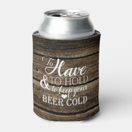 Enfriador De Latas Para Tener Que Sostener Al Boda Rústico De La Made