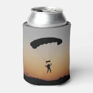 Enfriador De Latas Paracaídas de Skydiver en Sunset Sky Diver