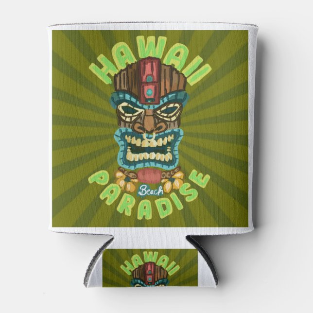 Enfriador De Latas Paraíso hawaiano (Anverso)