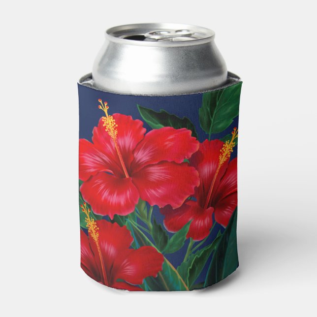 Enfriador De Latas Paraíso Tropical Hibiscus Hawai (Lata Anverso)