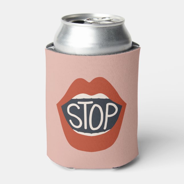 Enfriador De Latas Parar los labios (Lata Anverso)