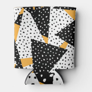 Enfriador De Latas Parche de puntos mínimos: amarillo blanco negro