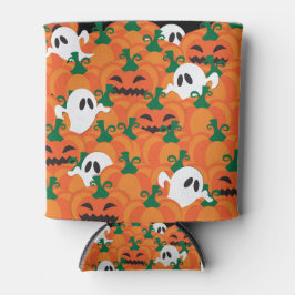 Enfriador De Latas Parche Halloween Ghosts Haunted Pumpkin