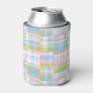 Enfriador De Latas Parche Preppy Look Madras Pastel