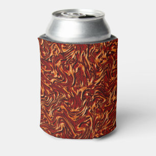 Enfriador De Latas Parece coral y naranja texturado en la pared